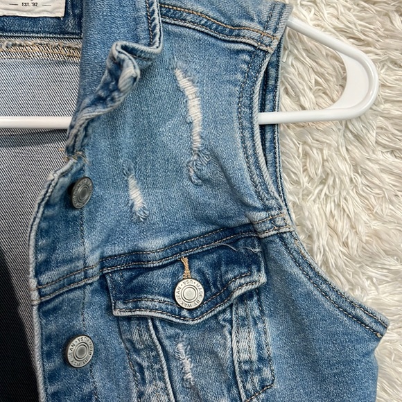Wax Jean Jackets & Coats Wax Jean Distressed Jean Vest Poshmark